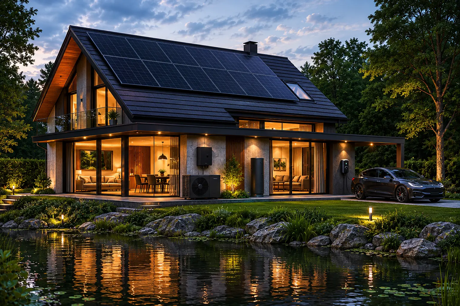 Ihr Haus als eigenes Kraftwerk mit moderner Photovoltaikanlage auf dem Dach